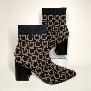 Guess Chunky Heel Sock Boots Size 10